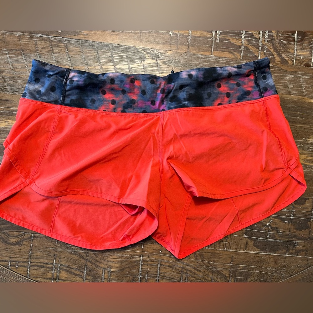 Lululemon speed up low rise shorts. Size 8. Red.